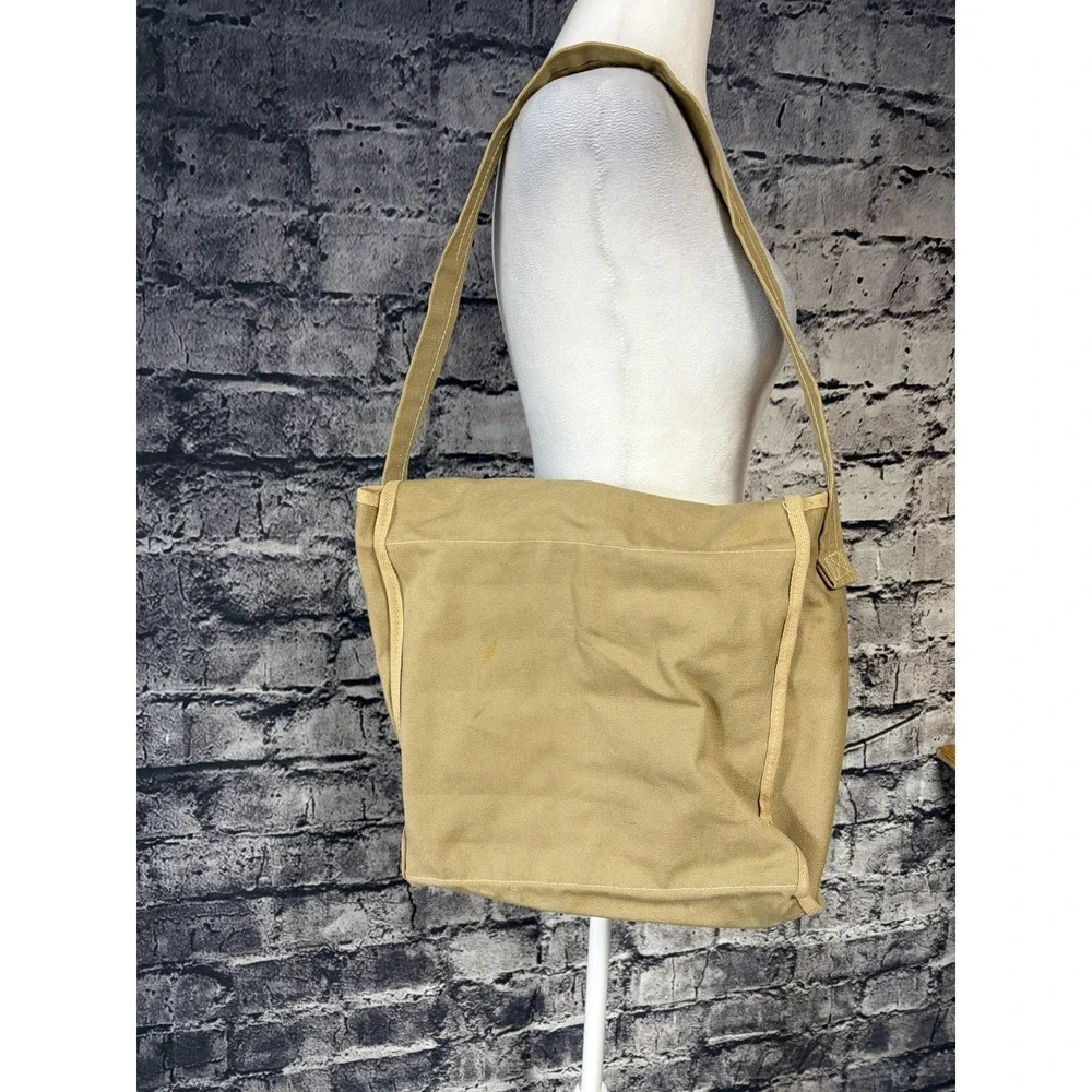 Vintage NBC Sports Wimbledon Bag Messenger‎ One Size Beige Canvas Tennis 1978